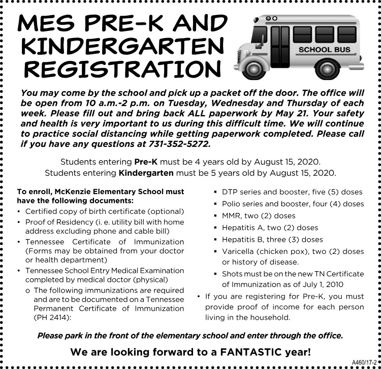 MES Pre-K and Kindergarten Registration