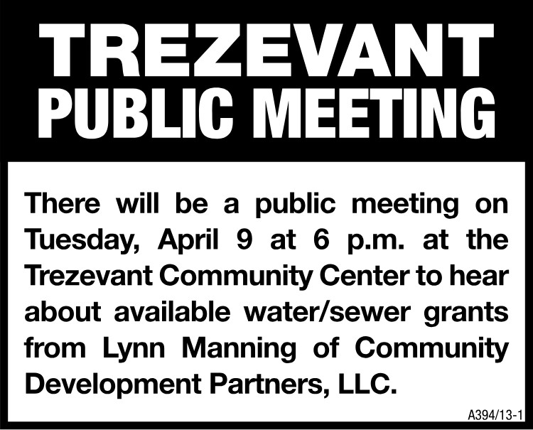 Notice of Public Meeting - Trezevant