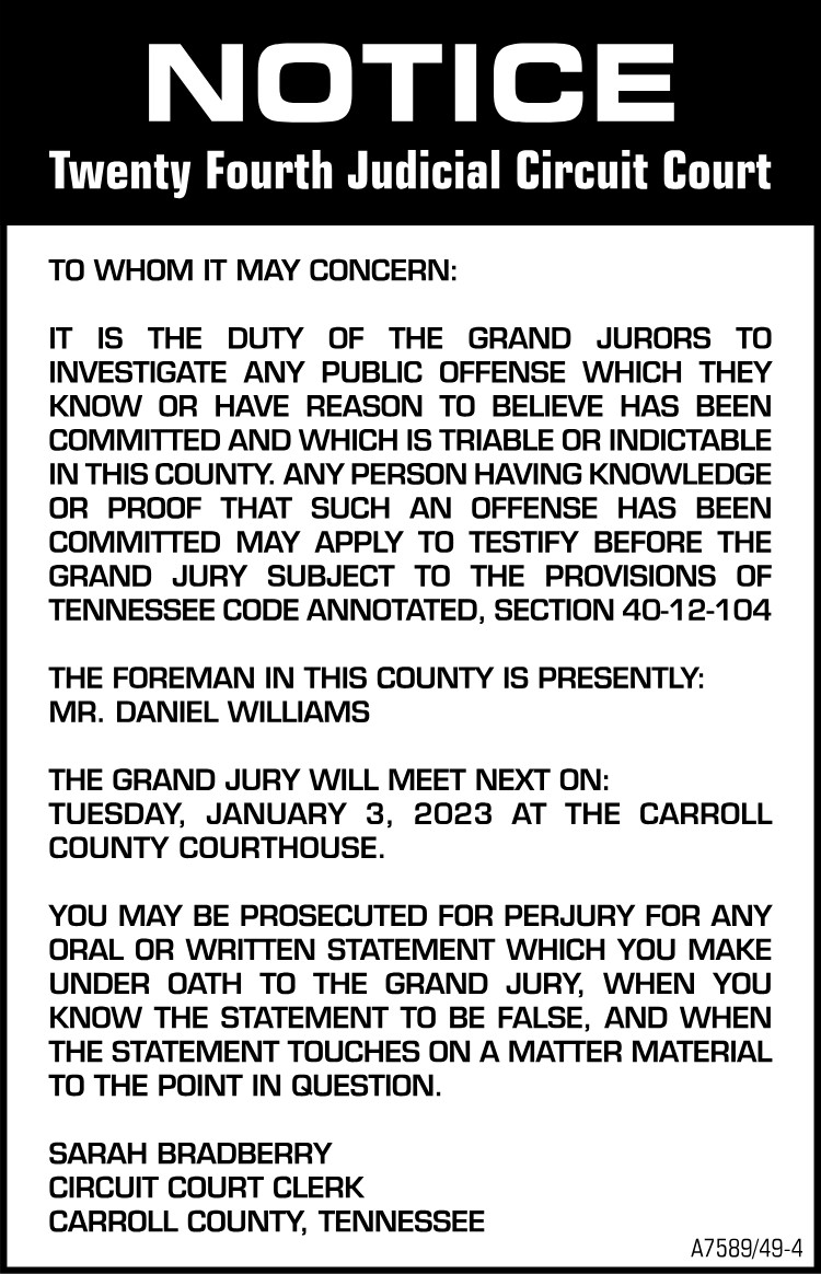 Notice - Twenty Fourth Judicial Circuit Court