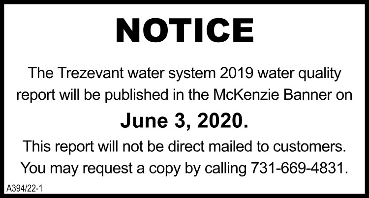 Notice - Trezevant Water System