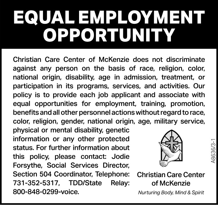 Christian Care Center - EEO Notice