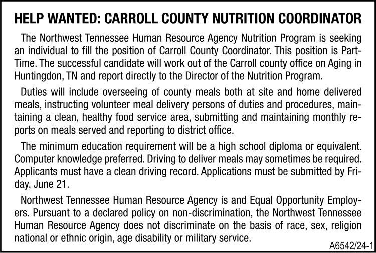 Carroll County Nutrition Coordinator