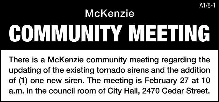 McKenzie Community Meeting
