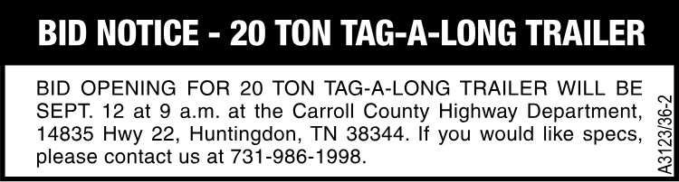 Carroll County Highway Department Bid Opening