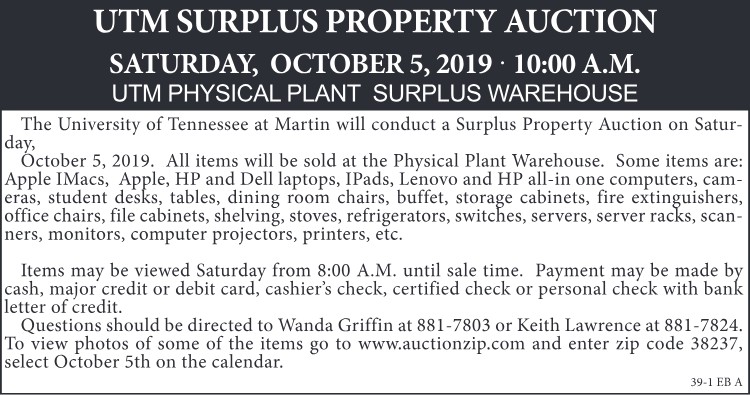 UT Surplus October 5