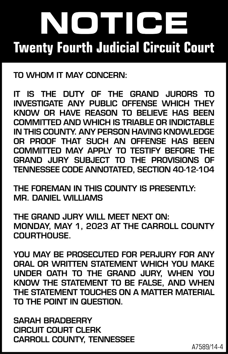 Notice - Twenty Fourth Judicial Circuit Court