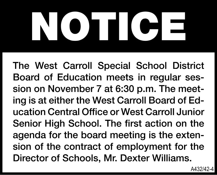 WCSSD Board of Education Meeting