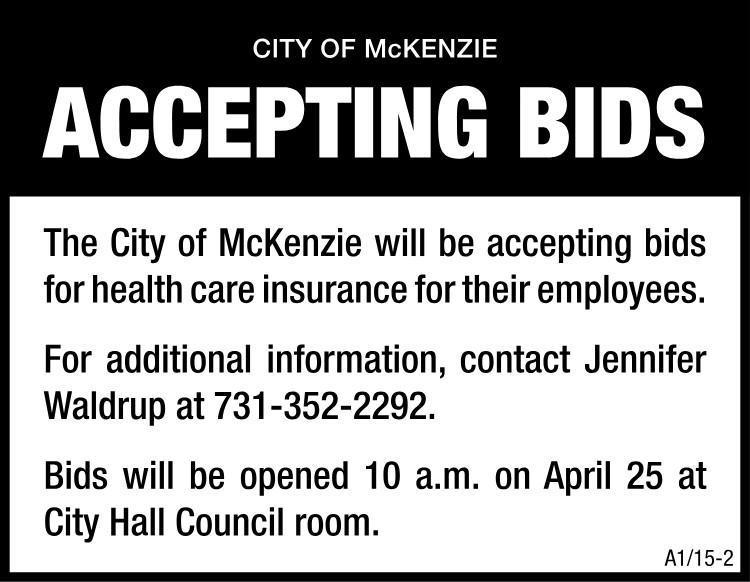 City of McKenzie - Health Care Insurance Bids