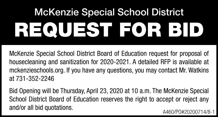 McKenzie SSD - Request for Bid Quote