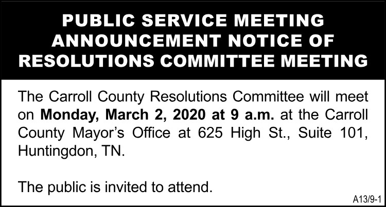 Public Service Meeting - Resolutions Committee