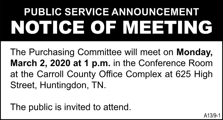 Public Service Meeting - Purchasing Committee