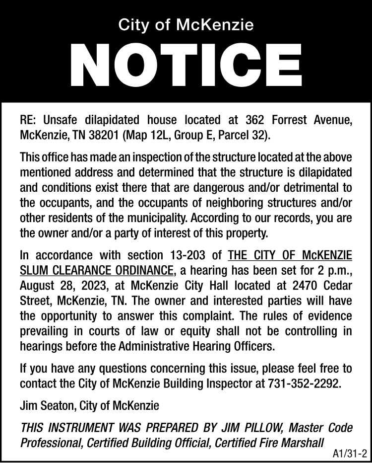 Slum Clearance - 362 Forrest Ave