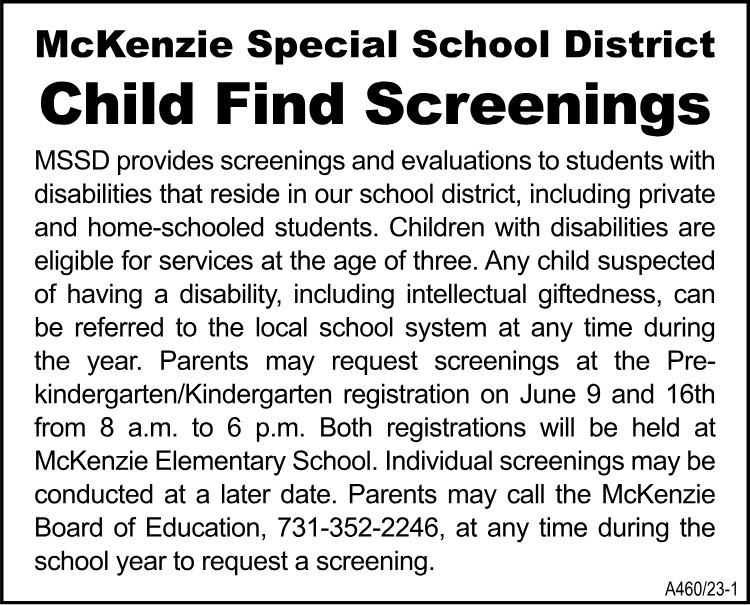 MSSD - Child Find Screening