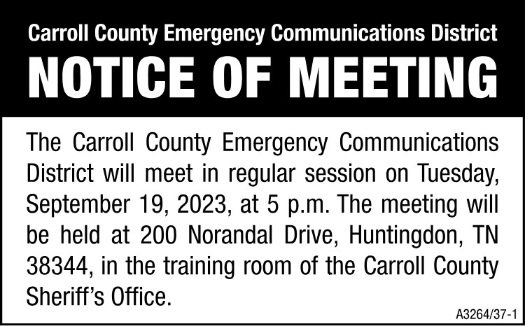 Carroll County E911 Meeting