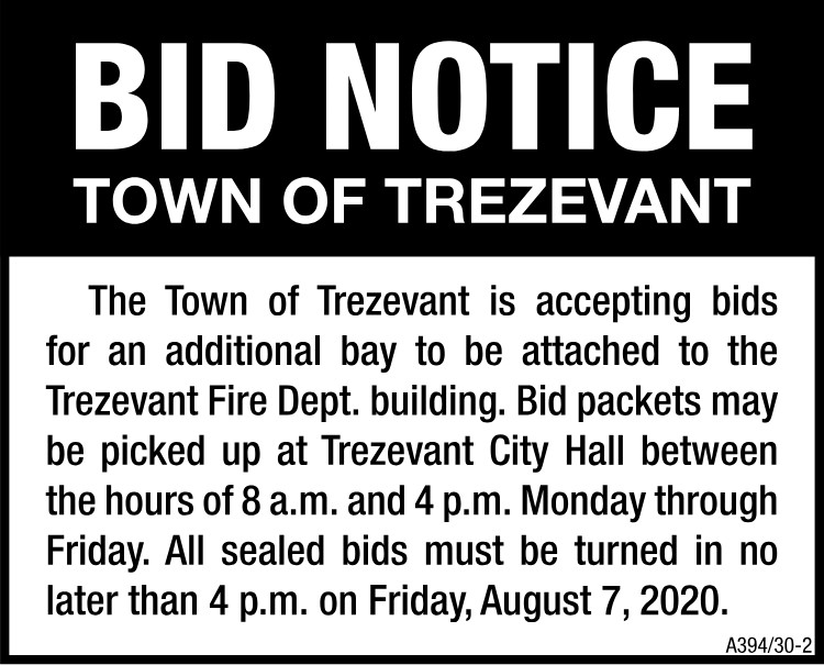Town of Trezevant - Notice to Bid
