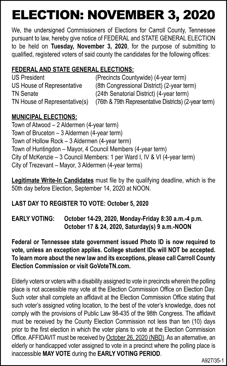 CC Election Commission - Federal & State General Election