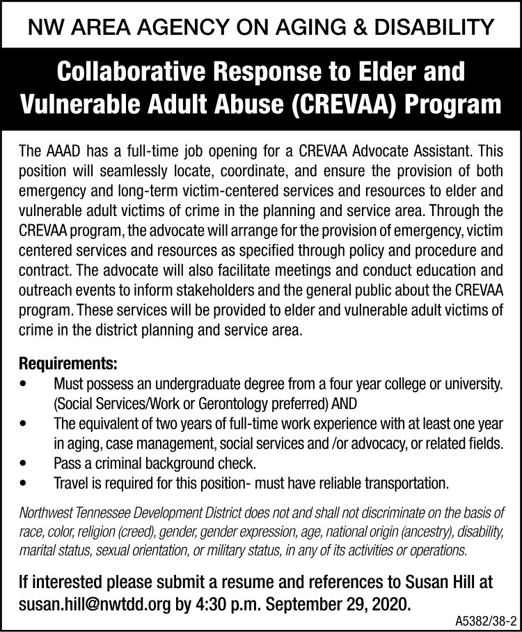 NW TN Area Agency on Aging - CREVAA Program