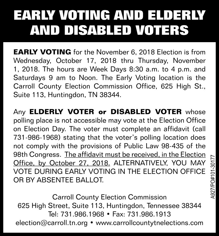 Carroll County Election - Early Voting