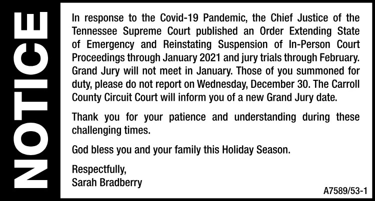 Notice - Grand Jury Canceled