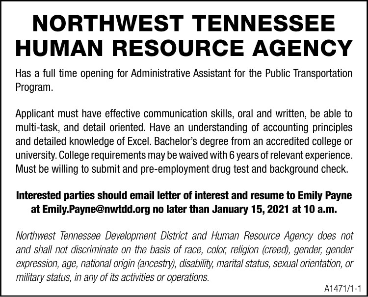 NWTHRA - Job Opening Administrative Assistant