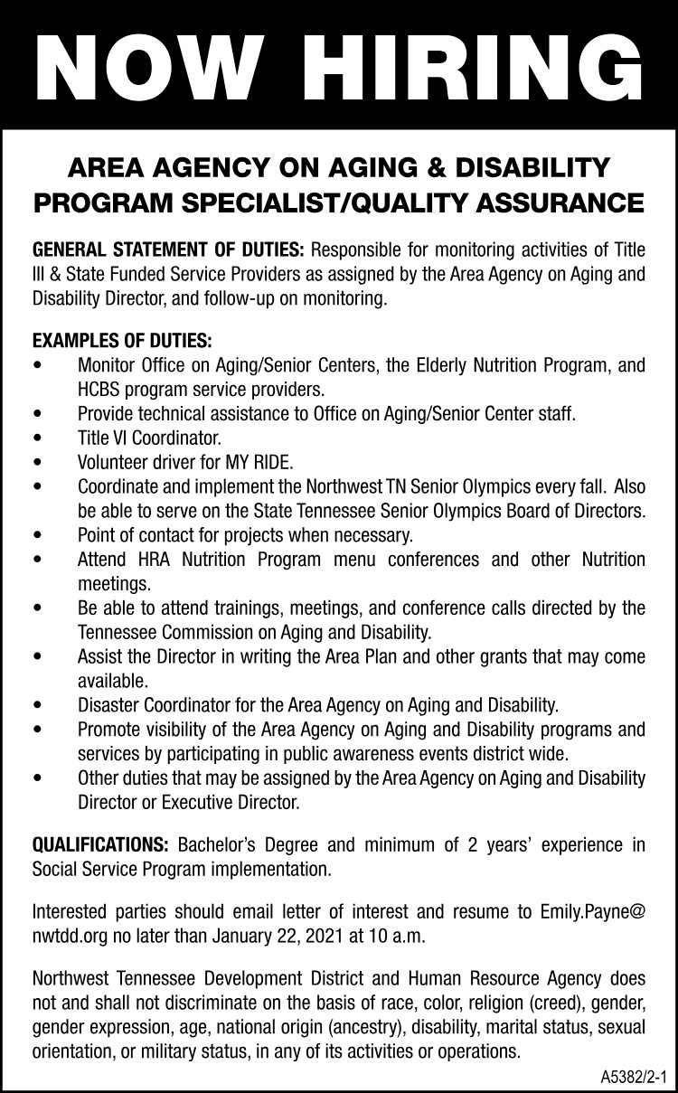 NWTDD - Hiring Program Specialist
