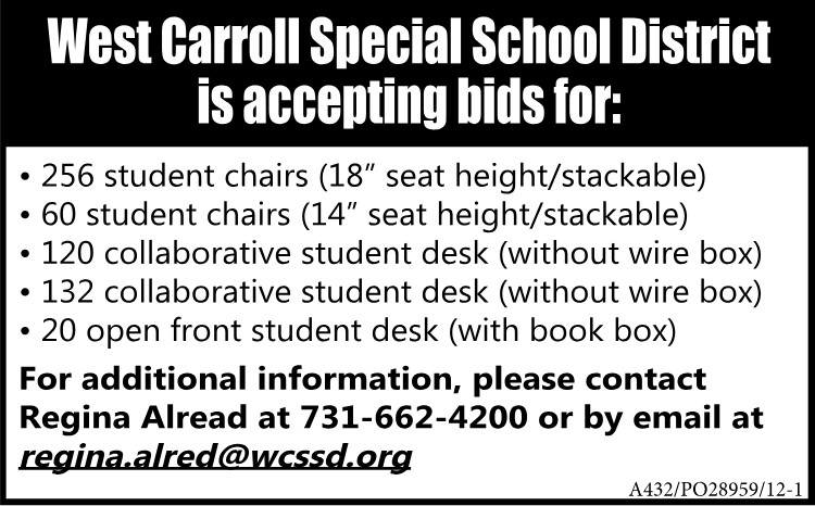 WCSSD Accepting Bids