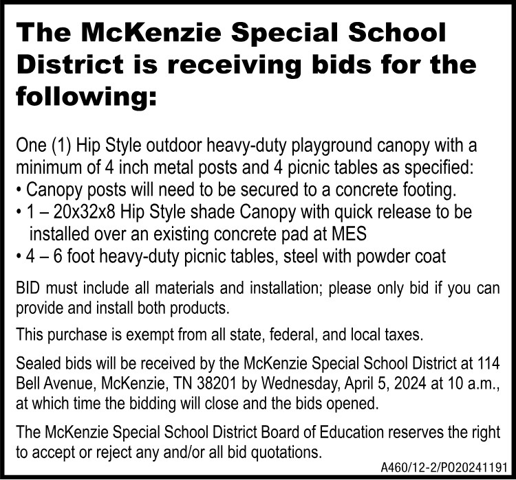 MSSD Receiving Bids