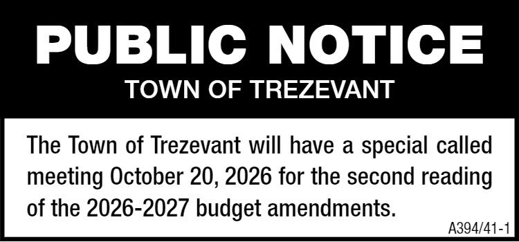 Notice of Meeting - Town of Trezevant
