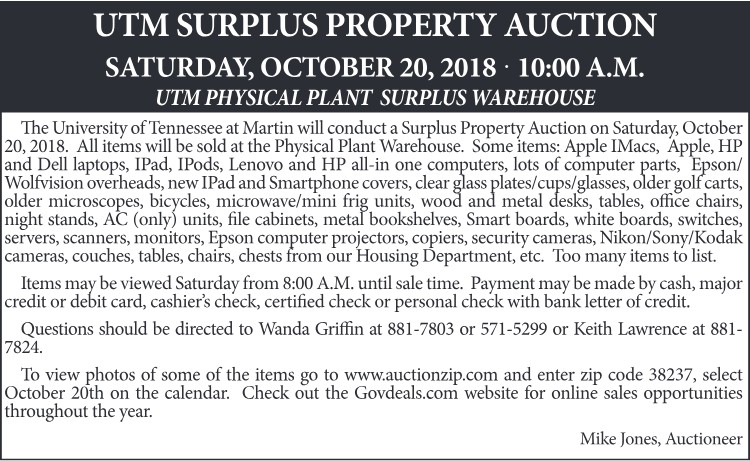 UT Surplus October 20