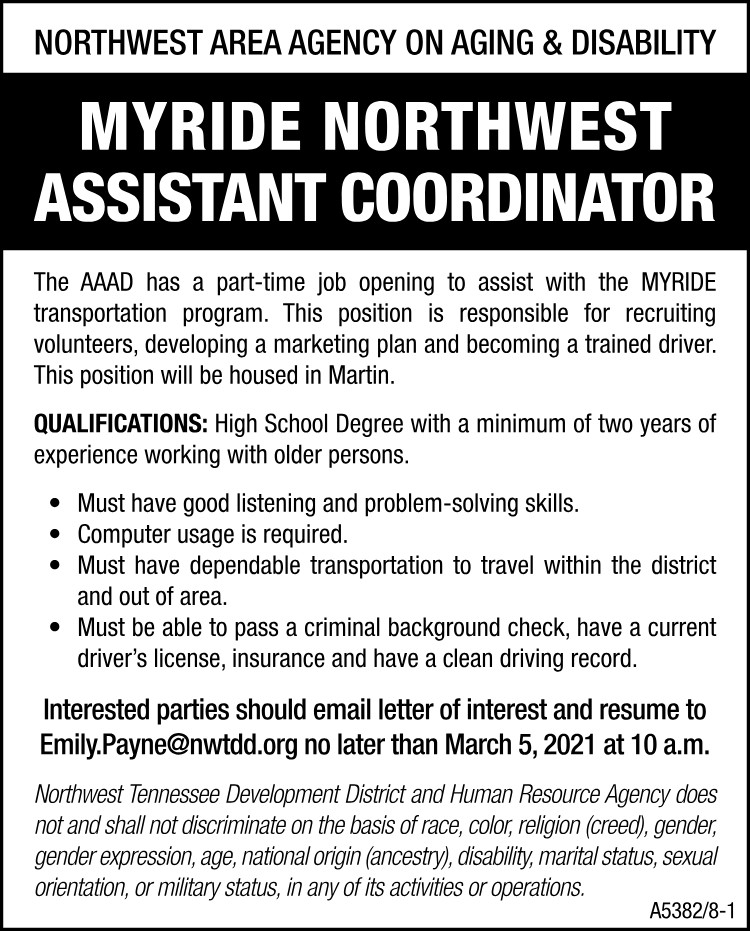 NWTN Area on Agency on Aging & Disability MYRIDE