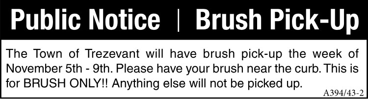 Notice - Brush Pick-Up