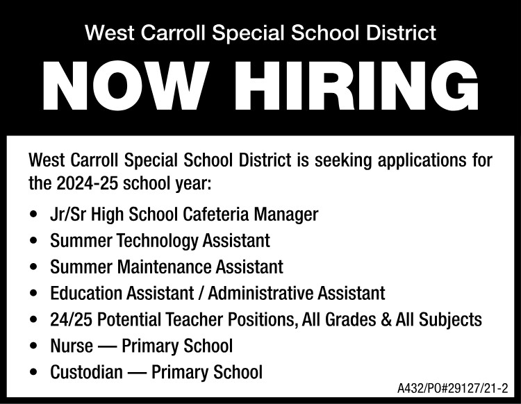 WCSSD Seeking Applicants