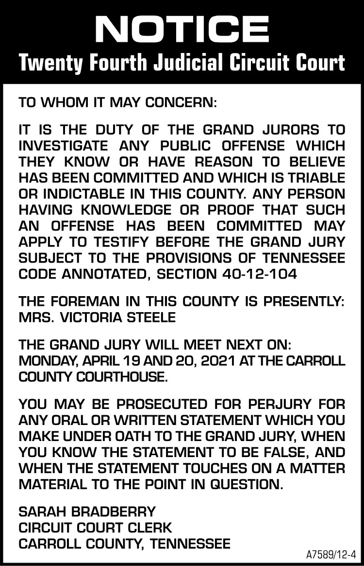 Notice Twenty Fourth Judicial Circuit Court