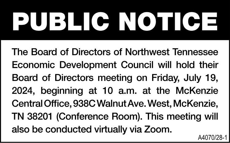 Public Notice - NWTN Meeting