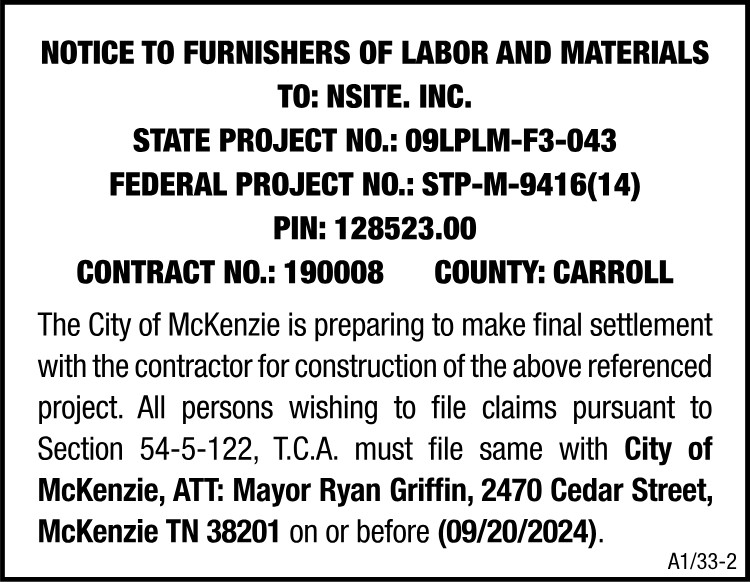 Notice - Waldren Street Lighting Project