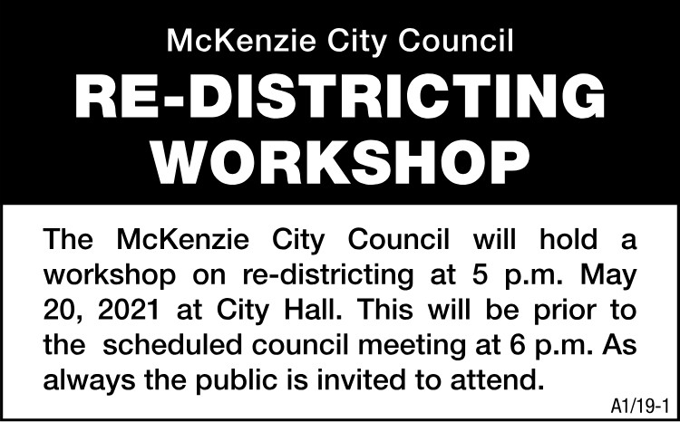 McKenzie City Council - Re-Districting Workshop