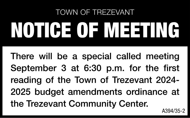 Town of Trezevant Meeting
