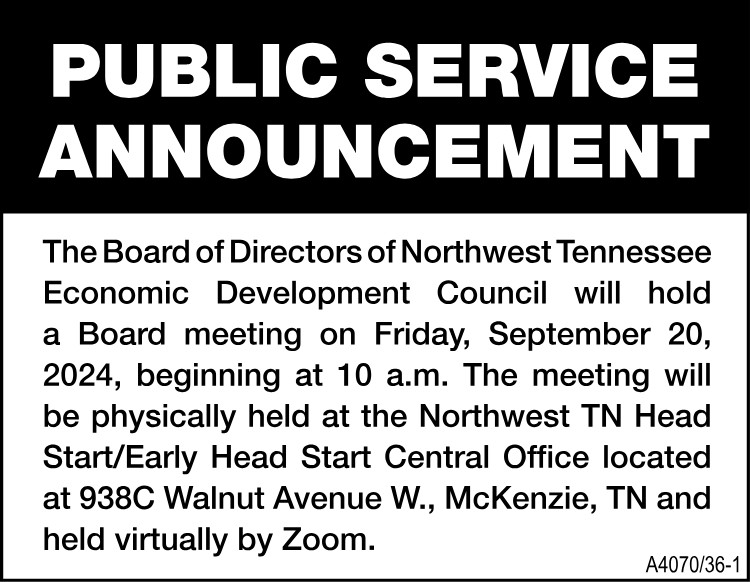 Public Notice - NWTN Meeting