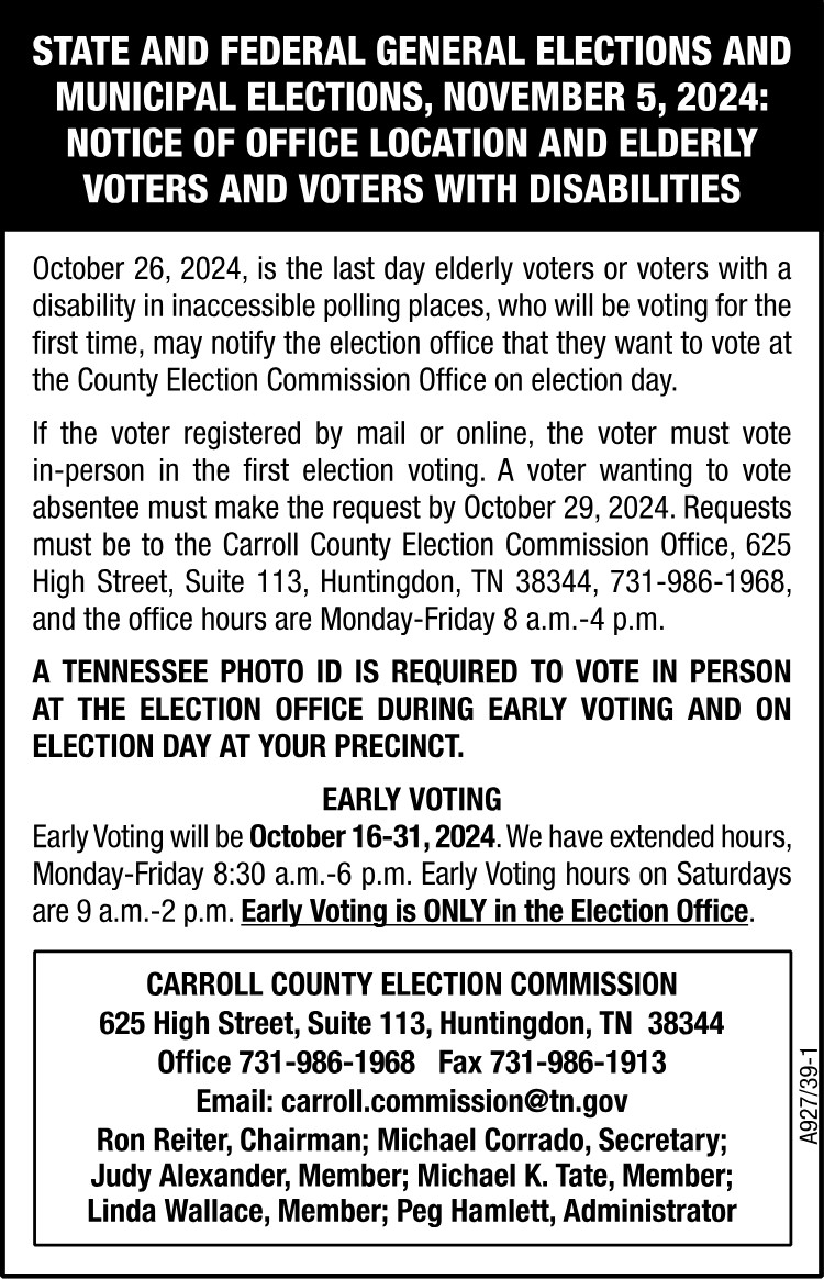 Notice to Elderly - General Election