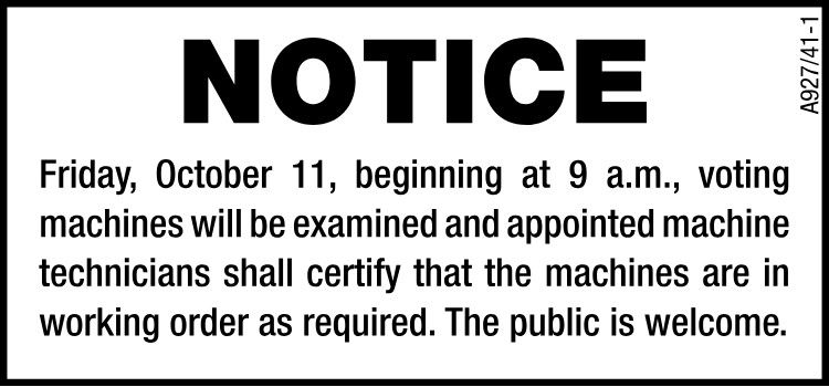 Carroll County Election - Voting Machines
