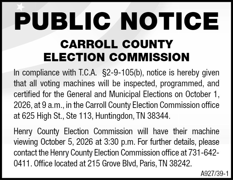 Carroll County Election - Voting Machines
