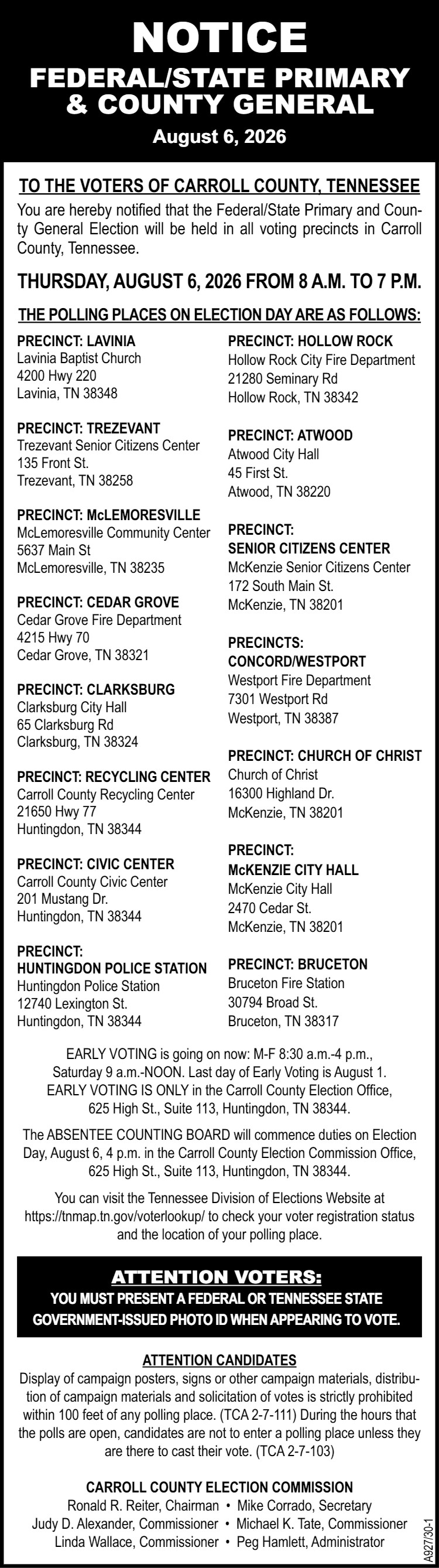 Notice of Substitute Trustees Sale - RAY
